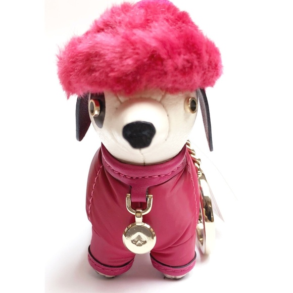 NEW Kate Spade Dachshund Claude Key Chain Festive Pink - Picture 5 of 15